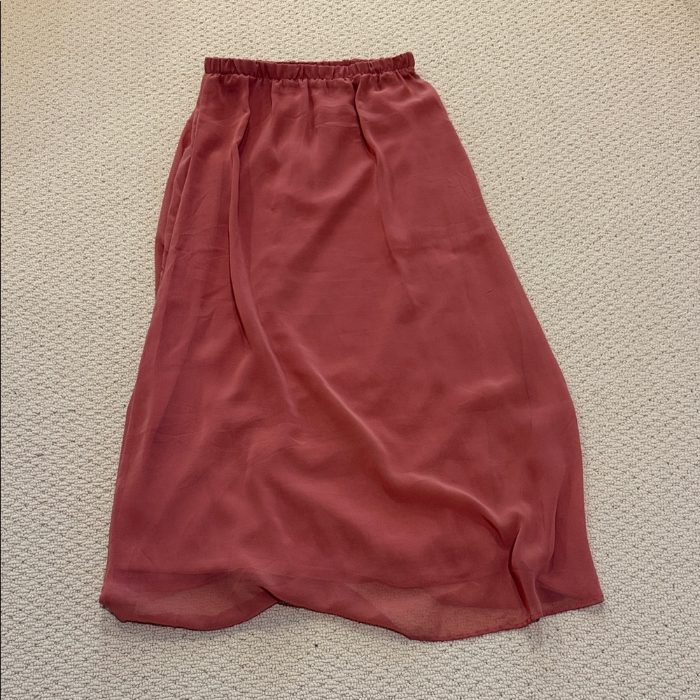 Forever 21 Mauve Elastic Waist Maxi Skirt